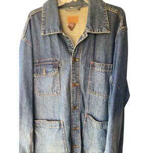 Schmidt Vintage Denim Jacket xl With Snap Buttons & Pockets